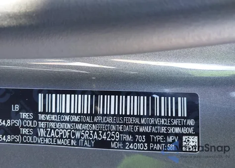 2024 Dodge Hornet R/T из США, поврежденный, VIN ZACPDFCW5R3A34259